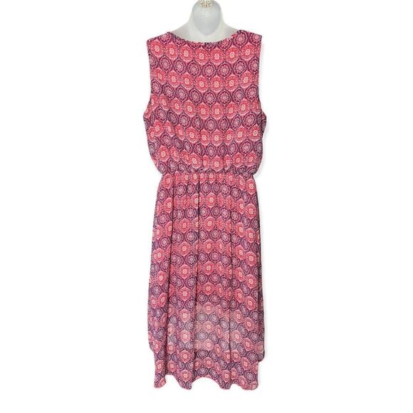 Espresso Print Hi-Low Sleeveless Dress Size L - Picture 2 of 3